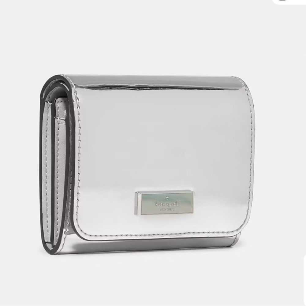Kate Spade Bridget Mirror Metallic Small L-Zip Wallet
